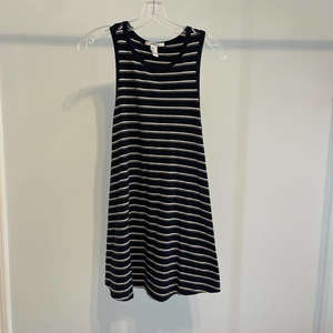 Forever 21 Black & White striped sleeveless cotton a line dress SZ‎ SM pre-owned